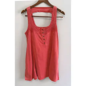 Saltwater‎ Luxe Women's Boho Poppy Red Smocked Mini Dress SZ Medium NWT thumbnail 3