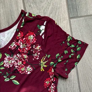 Floral Burgundy Maxi Dress thumbnail 3