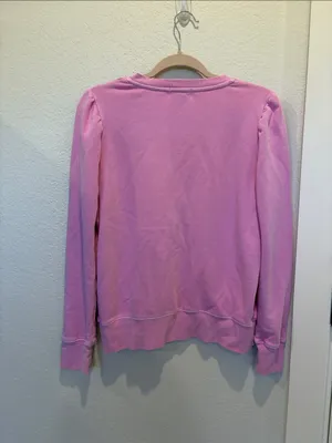 Evereve‎ Pink Button-Front Henley Sweatshirt Size M thumbnail 6