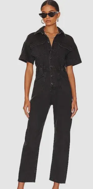 Free People Denim Romper thumbnail 1