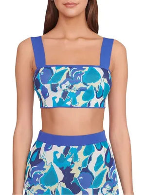 STAUD Women's Zola Knit Crop Top Size Large thumbnail 1