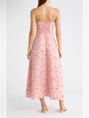Reformation Monette Linen Dress in Noelia thumbnail 6