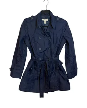 MNG Suit Y2K Navy Blue Raincoat Size XS thumbnail 1