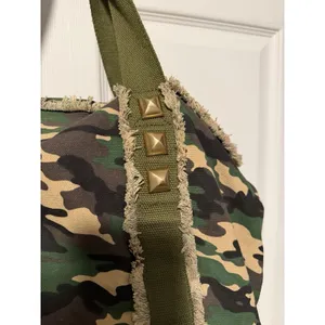 Steve Madden‎ Camo Green Tote Bag Camouflage Gold Studs Gorpcore Urban Punk thumbnail 5