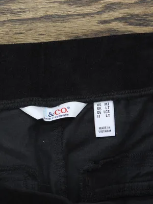 Denim & Co. Tall Stretch Velvet Straight Leg Pull On Pants A662789 Black M Tall thumbnail 3