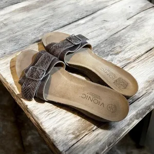 Vionic Orthaheel Technology Brown Snake Print Buckle Slide Sandals US 9 EU‎ 40 thumbnail 12