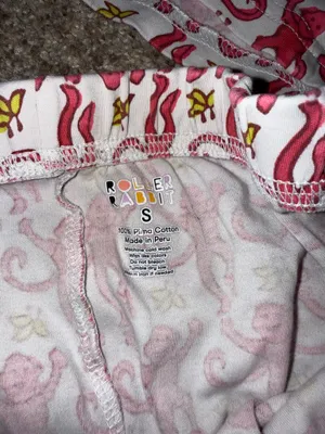 Roller Rabbit Pajamas Monkey Pink Long Sleeve thumbnail 5
