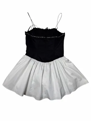 For Love & Lemons Black and White Annabelle Mini Dress Womans M thumbnail 11