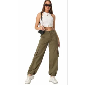 NEW Wide Leg Cargo Cotton Blend Baggy Streetwear Trousers Pants 18 40/30 thumbnail 6