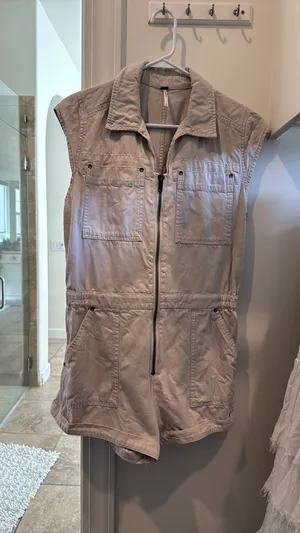 Free People Free Parachute Brief Romper thumbnail 1