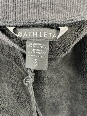 Athleta Cozy Karma Recover Black Sherpa Jogger Pants Size Small Women's thumbnail 4