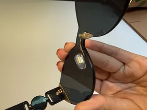 Versace | Cateye Black Sunglasses with Gold Medusa Accents | E04 thumbnail 5