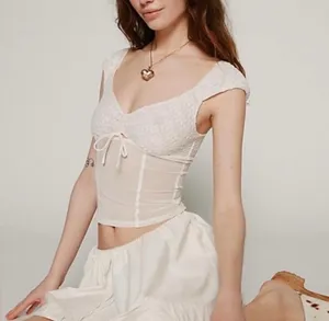 Urban Outfitters Mesh Floral Sheer Top thumbnail 1