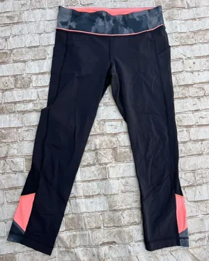Lululemon Athletica Pace Rival Crop *22" Womens‎ Crop Leggings Black coral 6 thumbnail 1