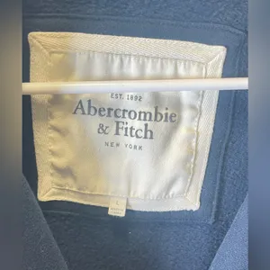 Abercrombie &‎ Fitch Women's Moto Style Navy Blue Long Sleeve Jacket Size Large thumbnail 3