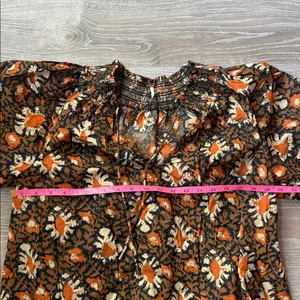 Free People Willow Print Puff Sleeve Blouse Small thumbnail 7
