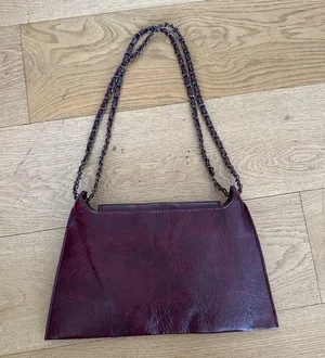 No brand - Crossbody Faux Leather Handbag in Dark Red thumbnail 4