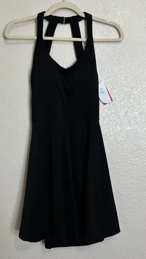 NWT iuga Black Women's Tennis Golf Athletic Dress, Sz Medium thumbnail 1