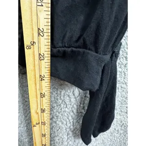 Loft Beach Jumpsuit Womens‎ M Black Surplice V-Neck Tie Ankle Tapered Leg Casual thumbnail 7