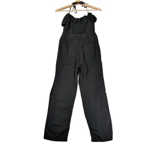 Majorelle‎ Black Tencel Linen Blend Halter Cut-Out Wide Leg Jumpsuit XXS thumbnail 2