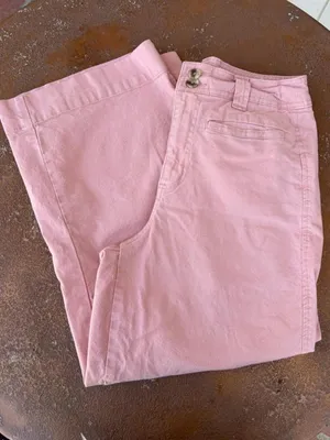 A New Day pink wide leg cropped until it’s pants sz 4 #wideleg #preppy #momcore #spring thumbnail 5