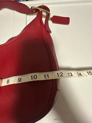 VINTAGE coach Legacy West Small Zoe Hobo Bag In Red leather style# 9342 thumbnail 9