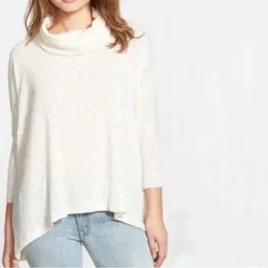 Free People Beach Top World Traveler Cowl Neck Open Back Thermal Pullover - L thumbnail 5
