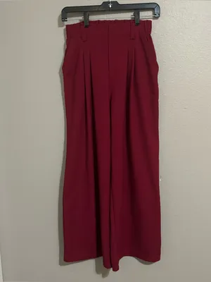 Halara High Waisted Pocket Wide Leg Waffle Knit Work Pants Womens Size XS Petite thumbnail 4