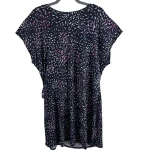 Nicole Miller Original NWT Short Sleeve Faux Wrap Stretchy Jersey Knit Dress XXL thumbnail 2