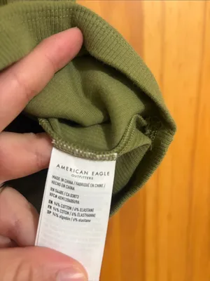 American Eagle Size XS Ribbed Hunter Green Tank Top thumbnail 3