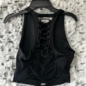 101 ALO open back corset style crop sz small thumbnail 2