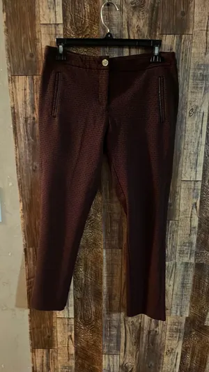 Ann Taylor Ann Klein Women's Trousers Dark Purple Ann Klein waist 15 inches inseam 24 rise10 purple thumbnail 8