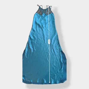 Victorias Secret Vintage‎ Gold label Long Blue Slip Dress Size M thumbnail 2