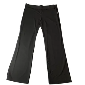 Ann Taylor Black Wide Leg Pull On Career Pants Stretch High Rise Large thumbnail 3