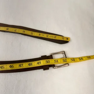 Vintage Brown Leather Belt Men's Unisex Classic Accessories Dress Up Work thumbnail 8