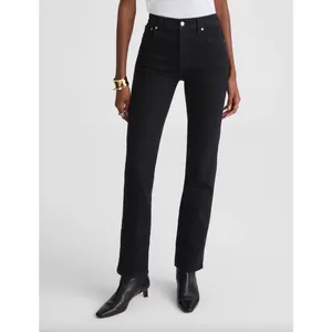 Madewell The Longline Straight Jean Black Frost Comfort Stretch Denim US 28 NWT thumbnail 2