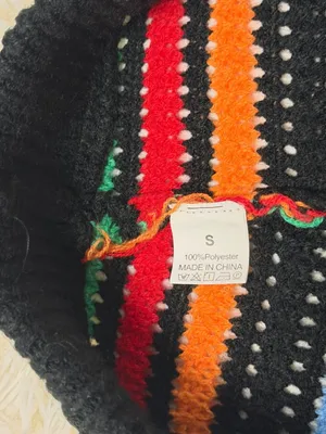 Black Crochet Stripe Knit Shorts thumbnail 2