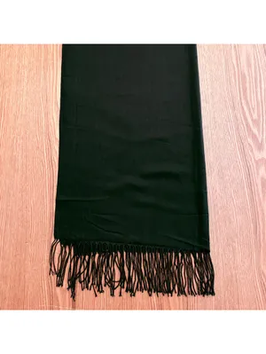 Black Fringe Scarf Wrap Shawl thumbnail 2