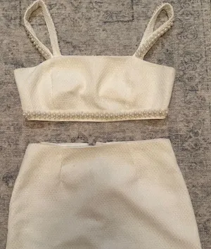 Altar’d State White 2 piece pearl set thumbnail 2