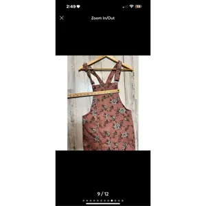 Floral denim overall dress thumbnail 9