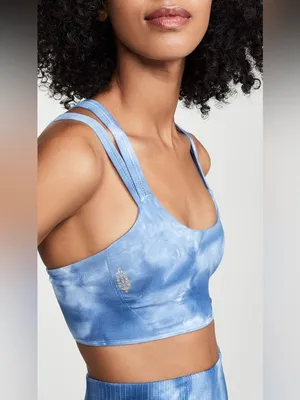 FP Movement by Free People On Radar Seamless Tie Dye Sports Bra Blue XS/S thumbnail 3