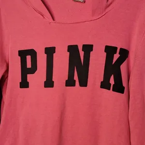 PINK - Victoria's Secret long sleeve hooded hoodie pull over sweatshirt sz Medium thumbnail 2