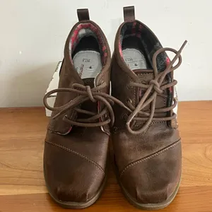 BOBS by‎ Skechers Womens Brown Chukka Boots Plaid Lined Memory Foam Size 7.5 thumbnail 4