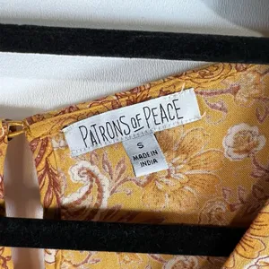 PATRONS OF PEACE‎ Bohemian Tiered Mini Dress Paisley Floral Small Fall boho thumbnail 4
