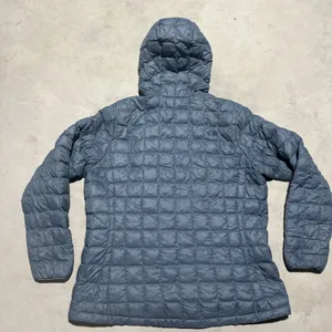 The North Face ThermoBall Hooded Puffer Jacket Women's XL Blue Insulated Coat thumbnail 8