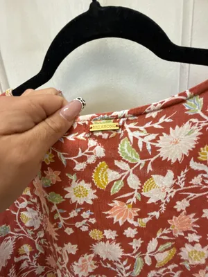 Billabong Time Goes By Cropped Peplum Long Sleeve Floral Top thumbnail 5
