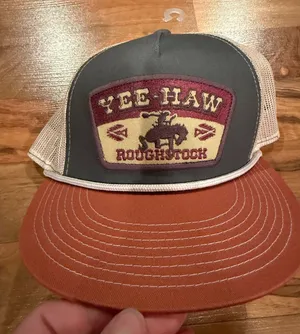 Yee Haw Roughstock Outdoor Cap Trucker Hat Rodeo Western Country blue Cowgirl‎ thumbnail 1