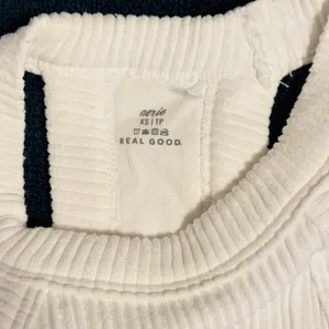 201 | NWOT Aerie Real Good Womens XS Ribbed High Neck Halter Crop‎ Top White thumbnail 3