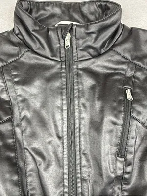 Spyder Womens XXS Black Shimmer Moto Softshell Jacket Full Zip Fitted thumbnail 2