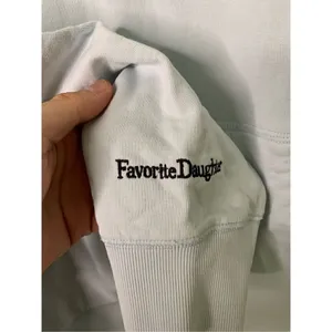 Favorite Daughter Hoodie Sweatshirt 100% cotton light blue women's size medium thumbnail 3